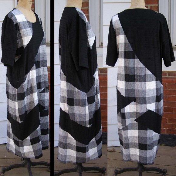 NEW Plus size 1X Parmo & Sinyorita Plaid Dress - Picture 3 of 7